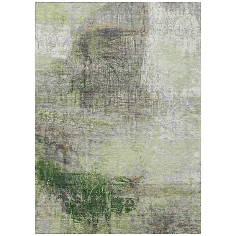 HomeRoots Abstract Transitional Rectangle Outdoor Rug