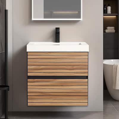 Blossom Annecy 24-Inch Floating Bathroom Vanity with Acrylic Sink