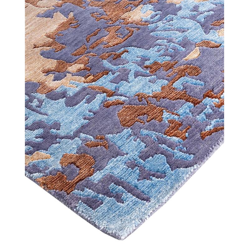Modern One-of-a-Kind Hand-Knotted Area Rug, Beige - 8' 2" x 10' 2"