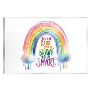 Stupell Modern Inspirational Rainbow Wall Plaque Art Design By Amanda ...