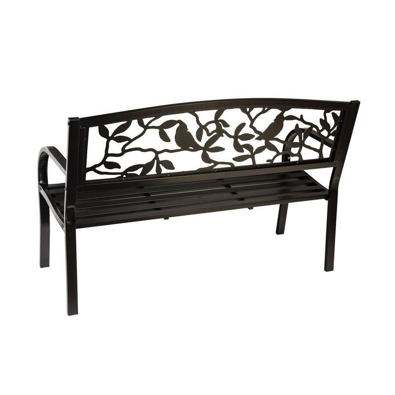 50 in. Cardinals Metal Garden Bench