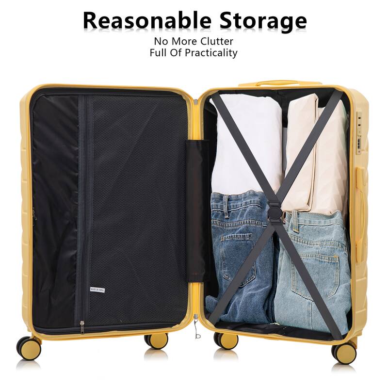 20"/24"/28" 3 pcs/set in ABS Spinner Wheel Luggage, Matching Color , With Combination Lock