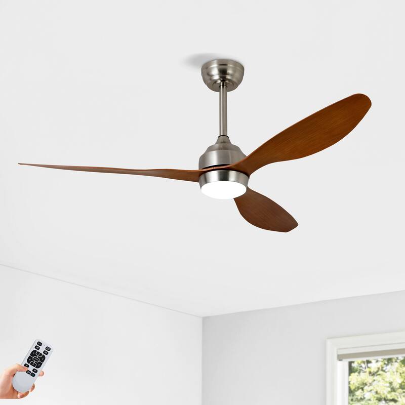 Sofucor 52" Ceiling Fan with Lights Quiet DC Motor 3 ABS Blade 6 Speed Levels,Remote Control,for Patio Living Room,Bedroom