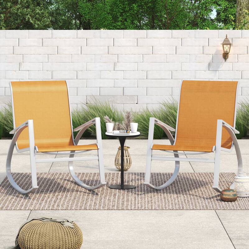 Corvus Antonio Outdoor Sling Fabric Rocking Chair
