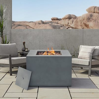Kinger Home 32-Inch Outdoor Propane Alloy Steel Fire Pit for Patio
