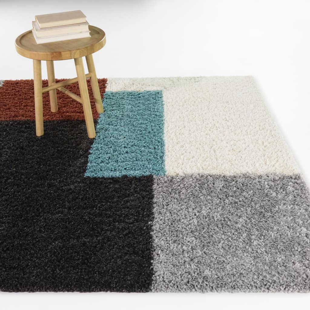 Daphne Mid-Century Modern Color Block Area Rug