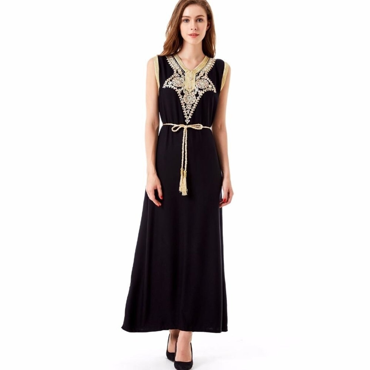 Shop Summer Boho Style Islamic Muslim Women Clothing Kaftan Caftan