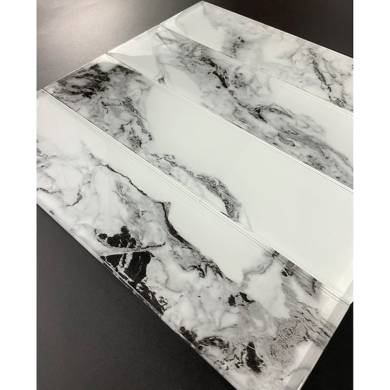 3 x 12 Glass Subway Wall Tiles - Case (10 Square Feet / 40 Pieces)