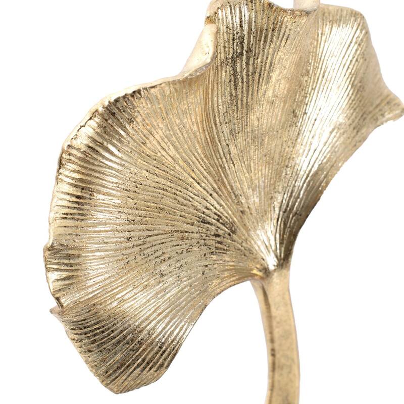 Gifu Golden Ginkgo Leaf Sculpture- Short