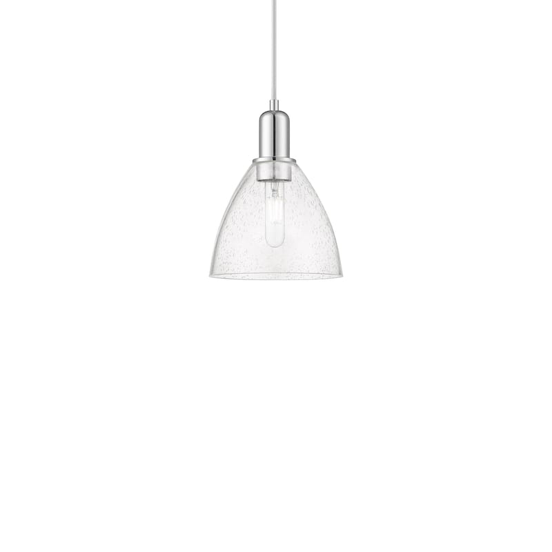 Innovations Lighting 716-1P-11-8 Bristol Pendant Bristol 8" Wide Mini - Polished Chrome / Seedy