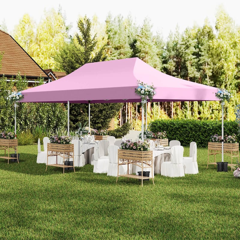 Costway 10 x 20FT Pop up Canopy Outdoor Canopy Tent with 6 Sidewalls - See Details
