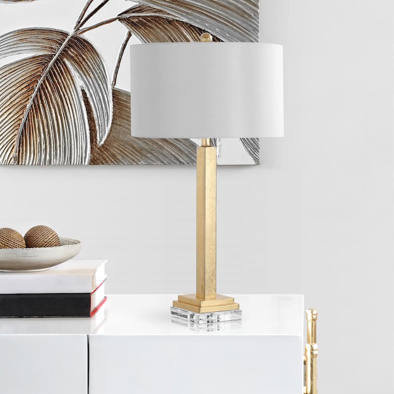 SAFAVIEH Lighting 30-inch Perri Crystal Base Table Lamp (Set of 2) - 16"x16"x30"
