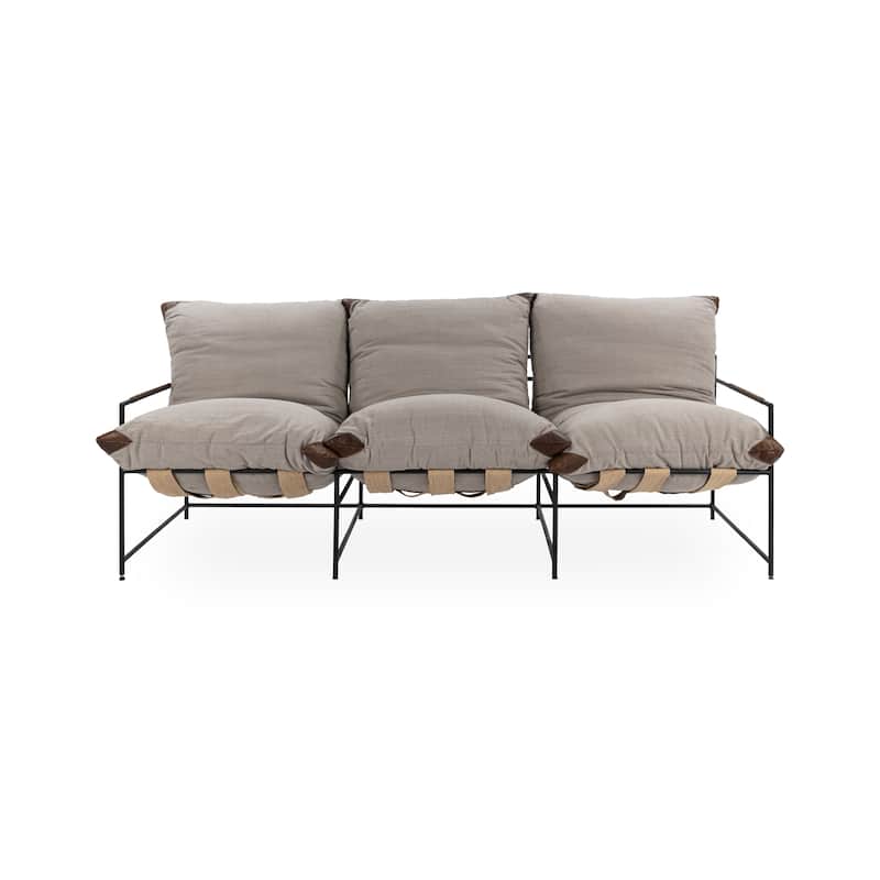 Classic Home Palermo Fabric and Iron Sofa