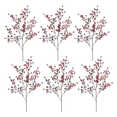 Berry Christmas Artificial Sprays - 38" - Set of 6