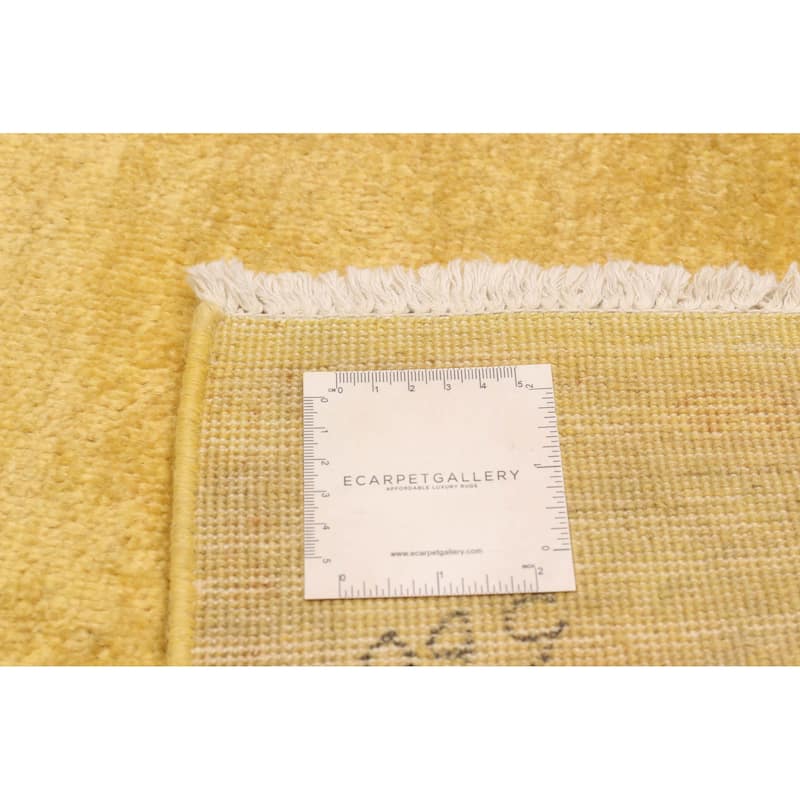 ECARPETGALLERY Hand-knotted Vibrance Gold Wool Rug - 6'1 x 9'0