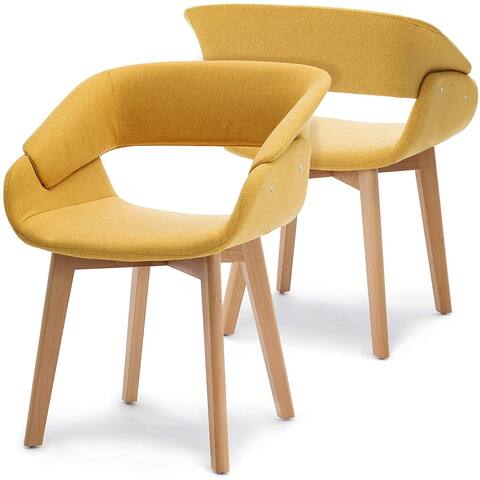 Mcombo Modern Accent Armchairs Kitchen Dining Room Chairs Set of 2 - 28*20*24 in