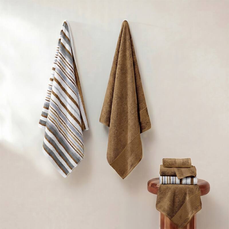 Modern Threads Pax 6-Piece Yarn Dyed 100-Percent Cotton Towel Set
