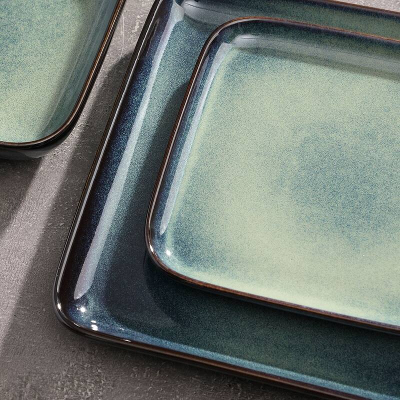 vancasso Stern Reactive Glaze Stoneware Dinnerware Set, Service for 4