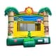 preview thumbnail 1 of 3, Pogo Bounce House Crossover Kids Inflatable Bounce House with Blower, Tropical Jungle Smiley Face