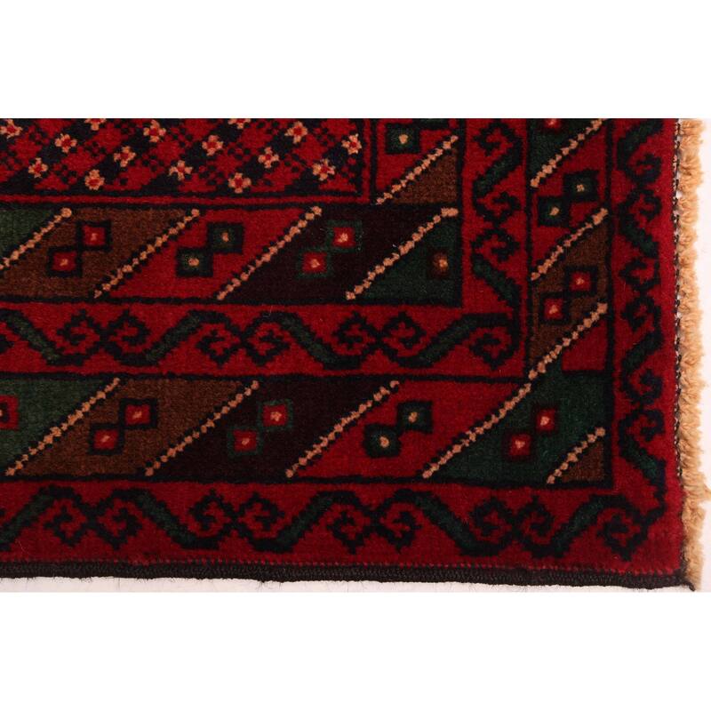 ECARPETGALLERY Hand-knotted Teimani Red Wool Rug - 3'6 x 6'4