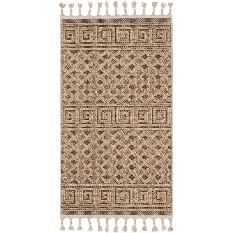Nourison Elwood Contemporary Greek Key Lattice Geometric Area Rug