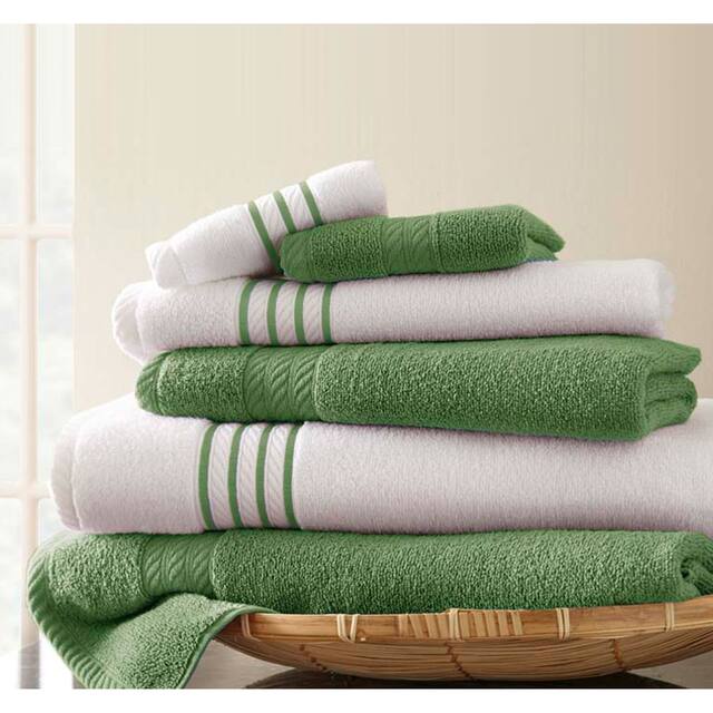 Modern Threads Quick Dry Stripe 6-piece Towel Set