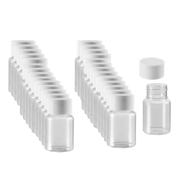 30x Plastic Lab Chemical Reagent Bottle 30ml Sample Sealing Container ...