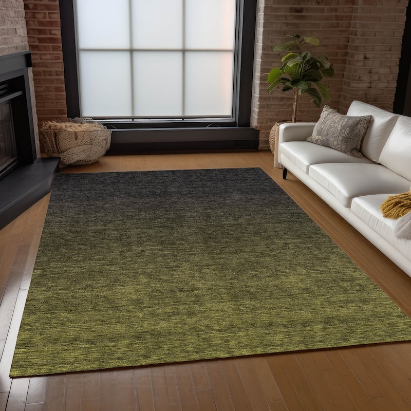 Machine Washable Indoor/ Outdoor Chantille Ombre Solid Rug