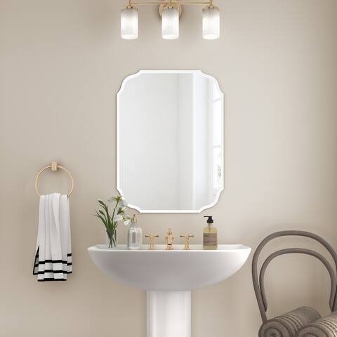 KOHROS Frameless Wall Mirror for Bathroom, Vanity
