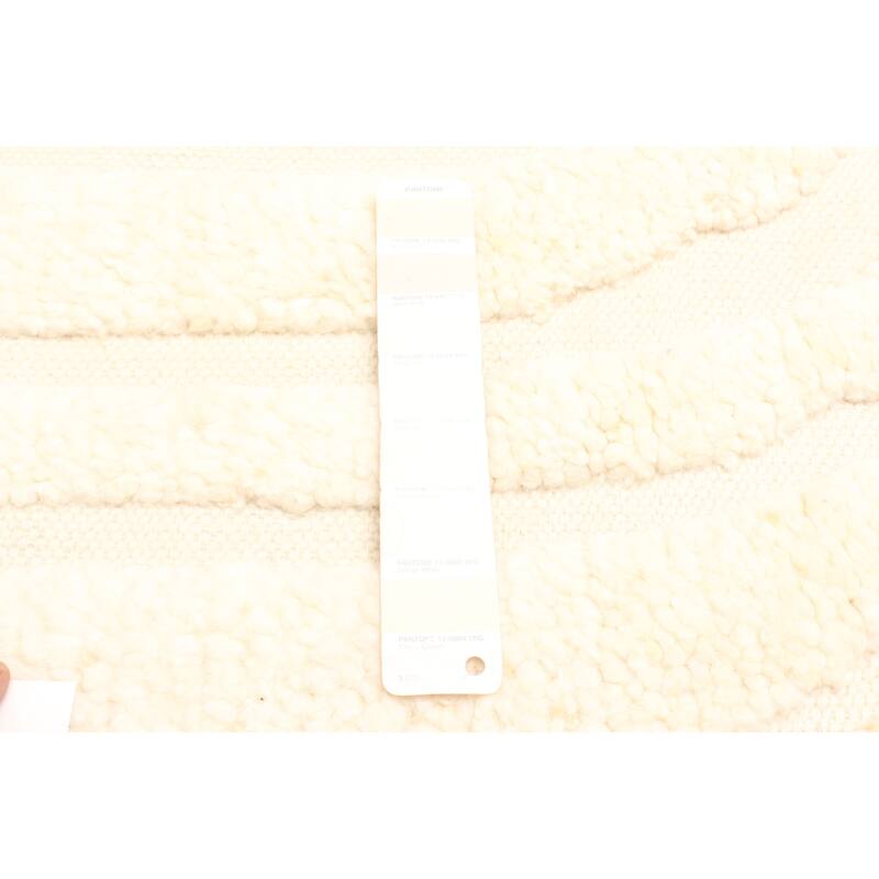 ECARPETGALLERY Hand-knotted Tangier Cream Wool Rug - 5'6 x 7'11