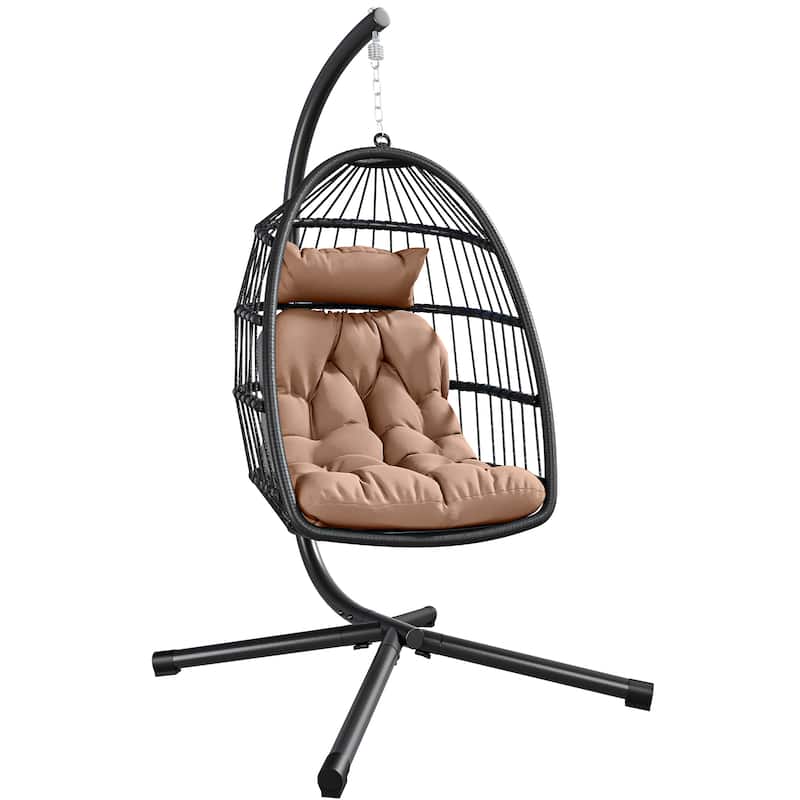 Breeonna Swing Chair with Stand - Brown