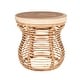 preview thumbnail 1 of 8, Rattan Cage Side Table With Solid Wood Top by East at Main Natural