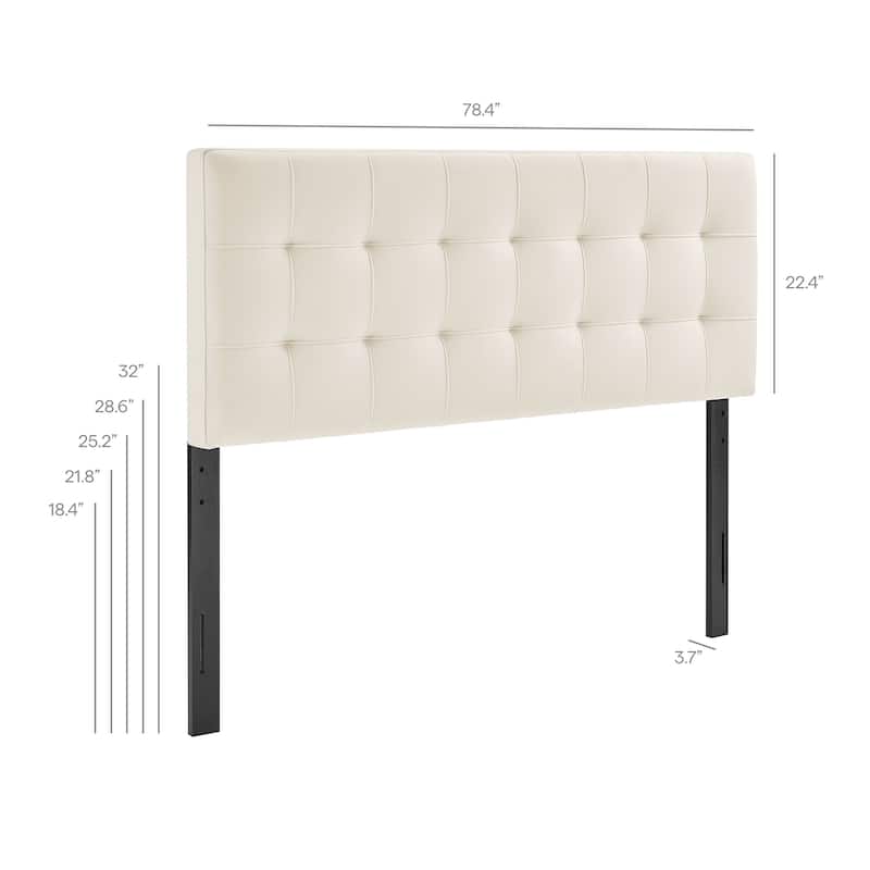 Lily Biscuit Tufted Performance Velvet Headboard