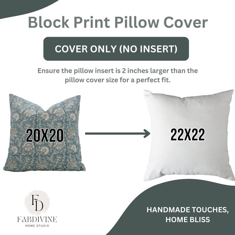 Fabdivine Polka Dots Grey Pure Linen Cushion Cover Soft, 12x20 Inches Handmade Block Print Bedroom or Farmhouse Décor, Shivri