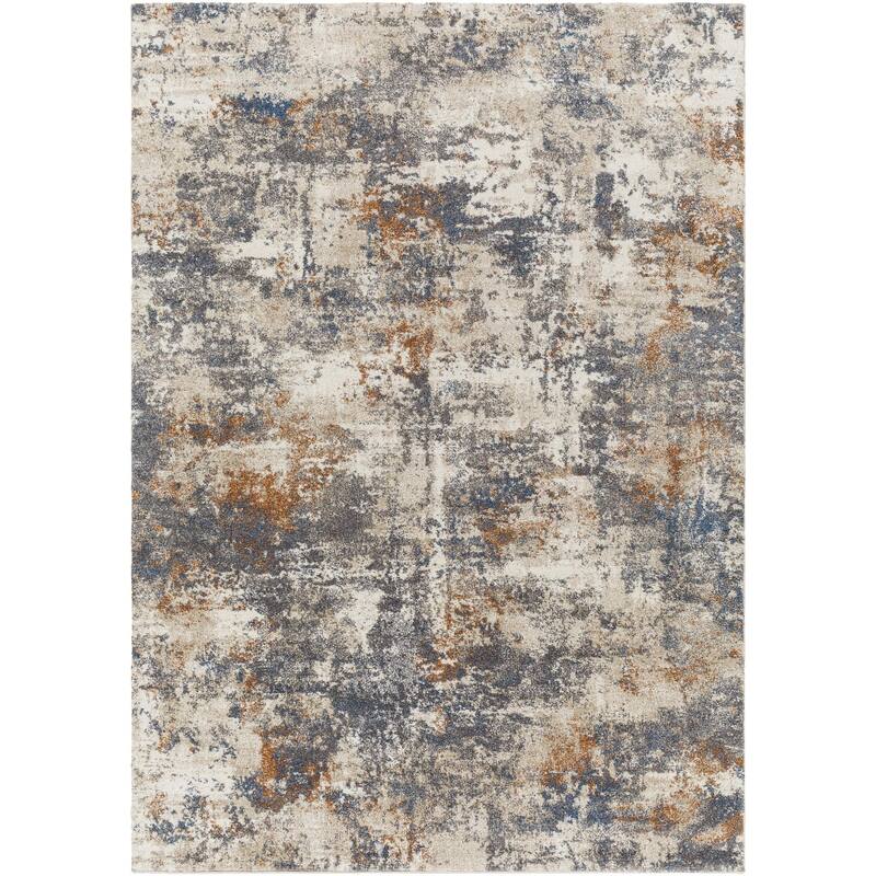 John Modern Area Rug - Gray/Blue - 7'10" x 7'10" Square