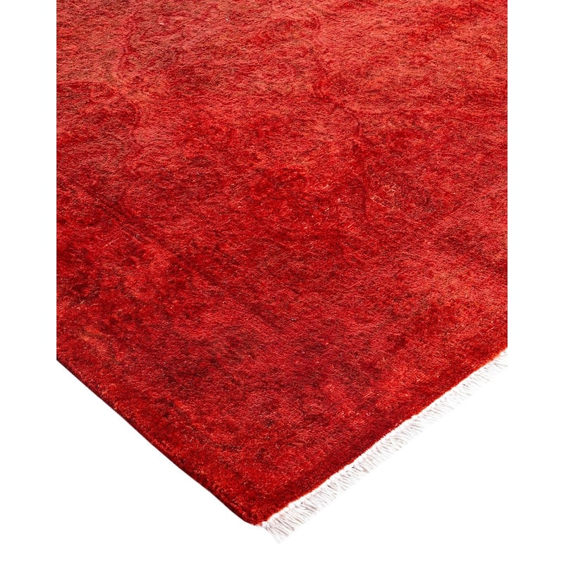 Contemporary Overdyed Wool Hand Knotted Runner - 2' 6" x 11' 3"