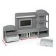 preview thumbnail 5 of 5, Badger Basket Media Room Furniture Set for 18 inch Dolls - Gray/White