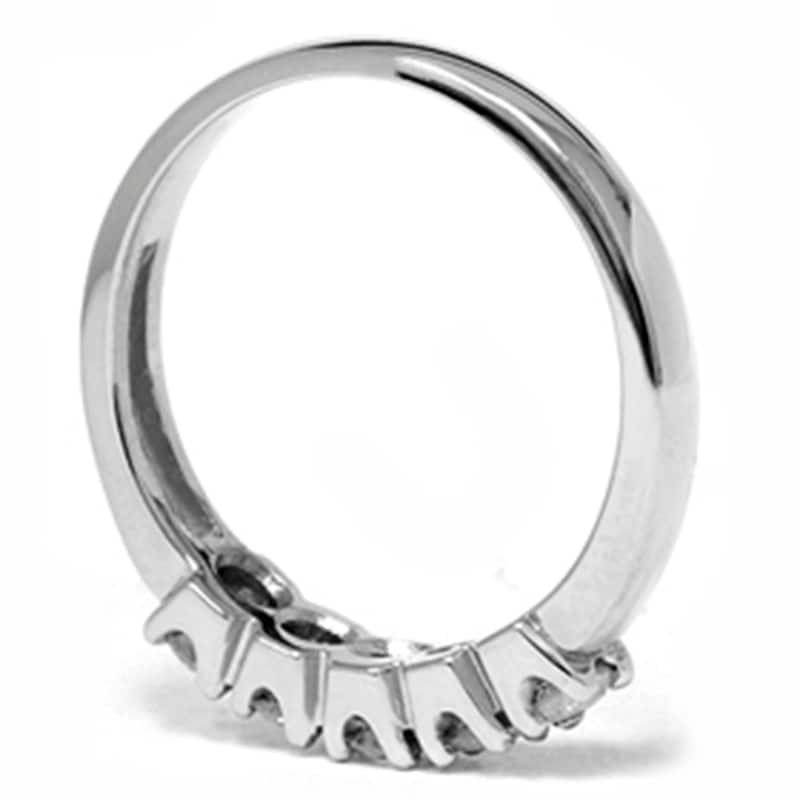 1/2ct Round Diamond Wedding Anniversary White Gold Ring