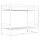 preview thumbnail 6 of 12, Luxury Twin over Twin Metal Bunk Bed with Shelf and Guardrails, Save Space or Separate into 2 Beds, Maximized Space, White