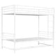 preview thumbnail 4 of 10, Twin Over Twin Metal Bunk Bed with Storage Shelf and Safety Guardrails ,Convertible Design