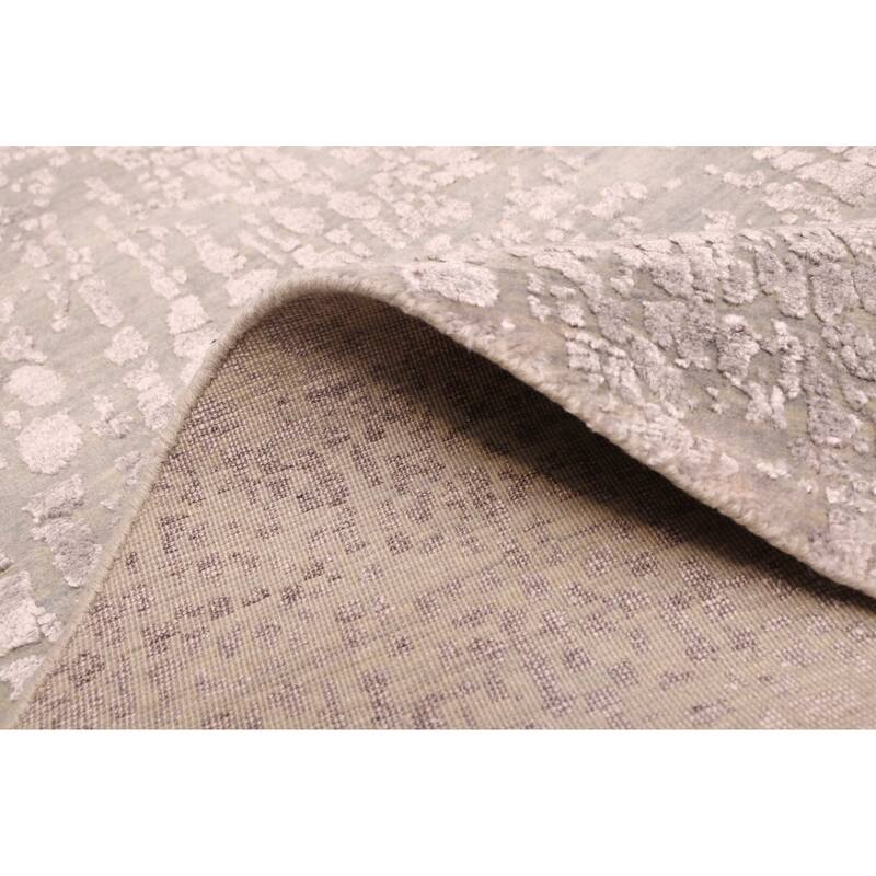 ECARPETGALLERY Hand-knotted Legacy Grey Silk, Wool Rug - 5'9 x 5'10