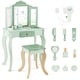 preview thumbnail 5 of 21, Gymax Kids Vanity Set Makeup Table & Chair Tri-folding Mirror Sweet