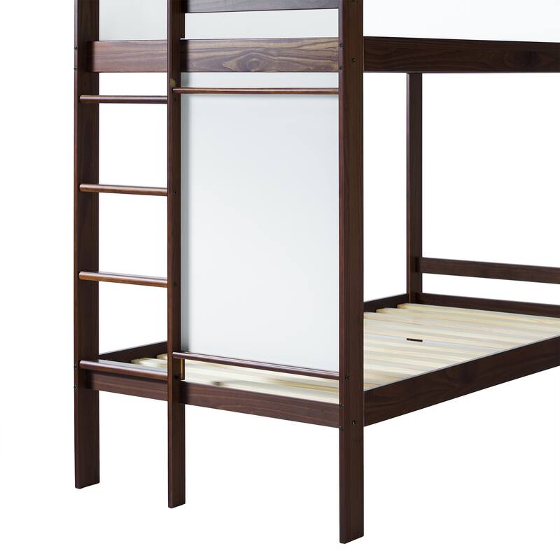 Walker Edison Twin over Twin Bunk Bed with Ladder