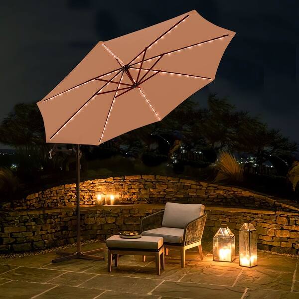 clearance patio table with umbrella hole Outdoor 42'' Round Dining Table with 2.24'' Umbrella Hole, Cast Aluminum Tabletop, for Patio, Garden, Backyard and Balcony, Black with Gold-painted