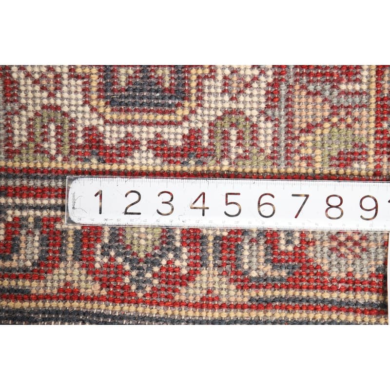 Navy Blue & Orange Heriz Serapi Foyer Rug Handmade Wool Carpet - 2'0" x 3'0"