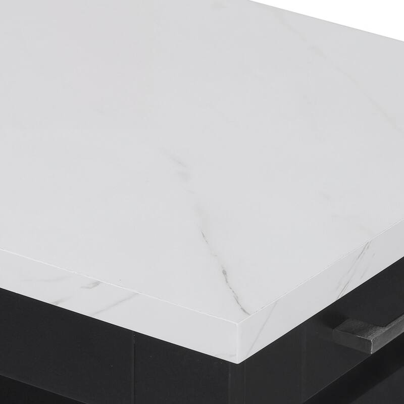 Kitchen Island with Storage Tilt Trash Can Cabinet and Pull Out Cabinet Organizer