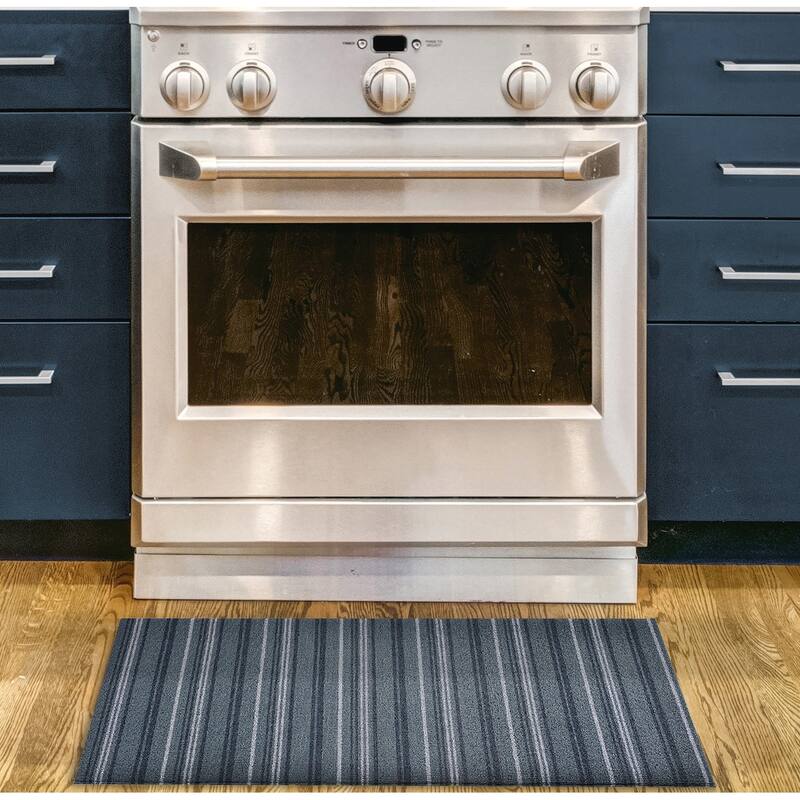 Nautica PVC Loop Utility Indoor/Outdoor Striped Mat
