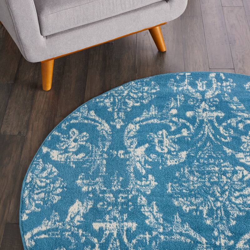 Nourison Jubilant Vintage Farmhouse Damask Area Rug