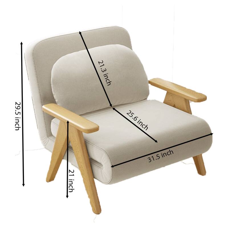 3-in-1 Foldable Reclining Sofa Chair