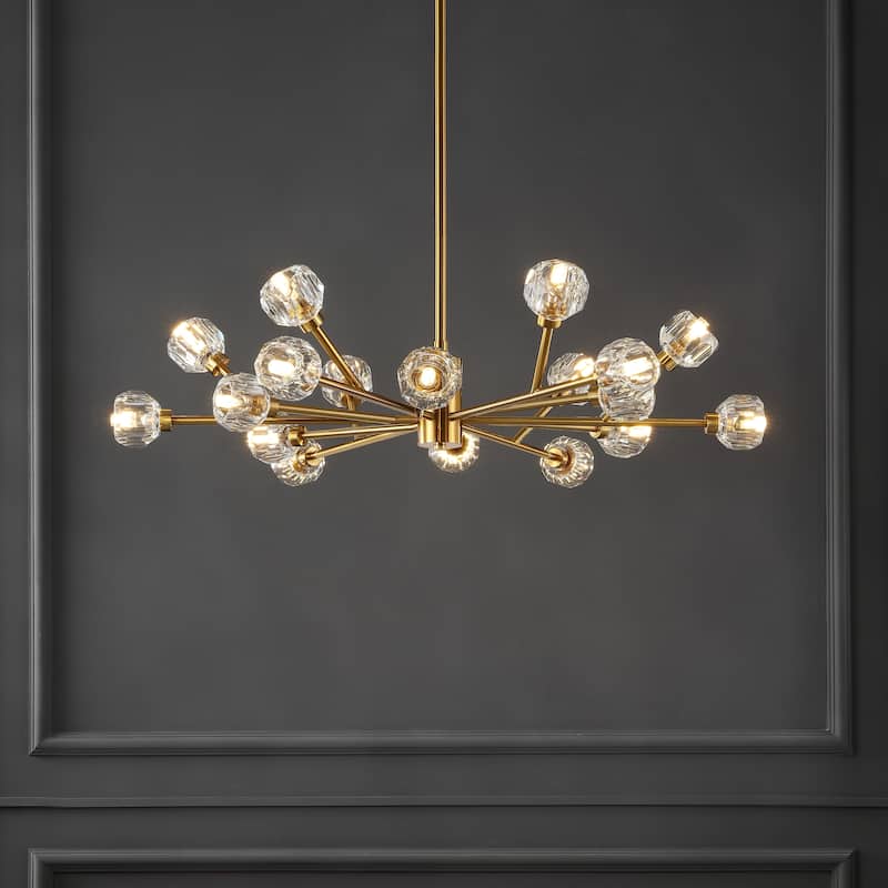 SAFAVIEH Couture Ermina Crystal Sputnik Chandelier. - 35 In W x 21 In D x 21 / 51 In H